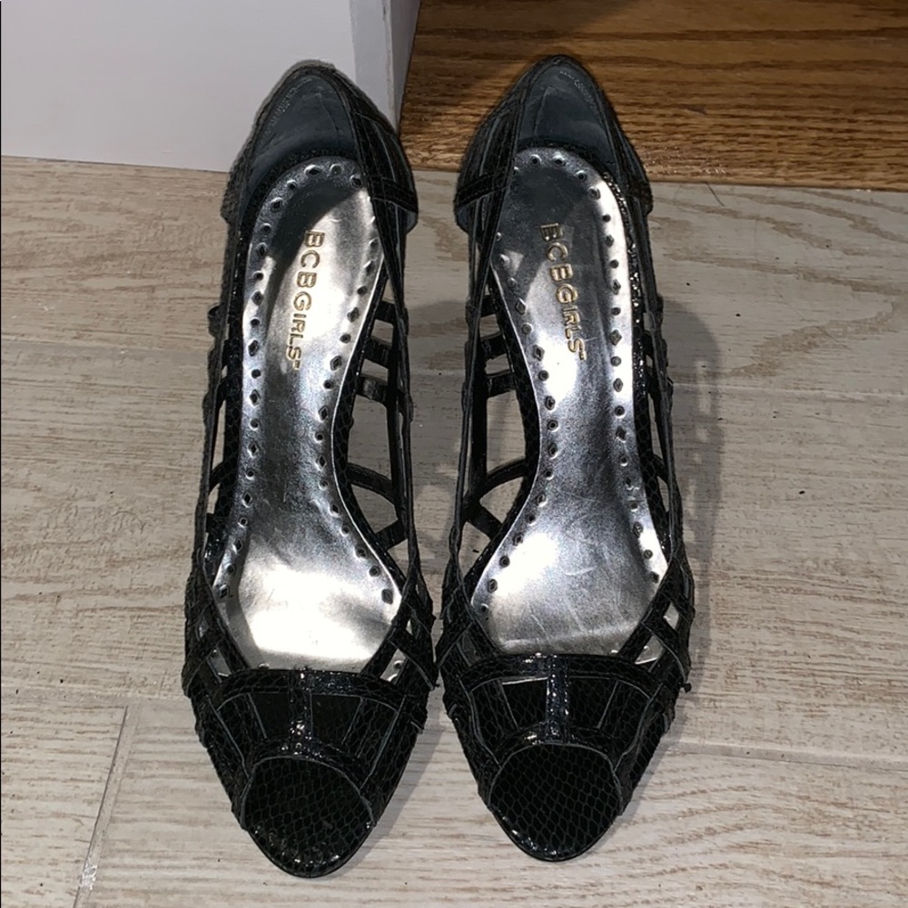 Strappy Black Party Heels! Like New!